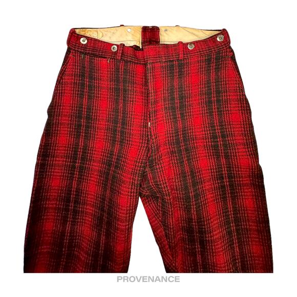 🔴 Woolrich Wool Hunting Pants Knickers - Red/Black Plaid 34 - Picture 1 of 9